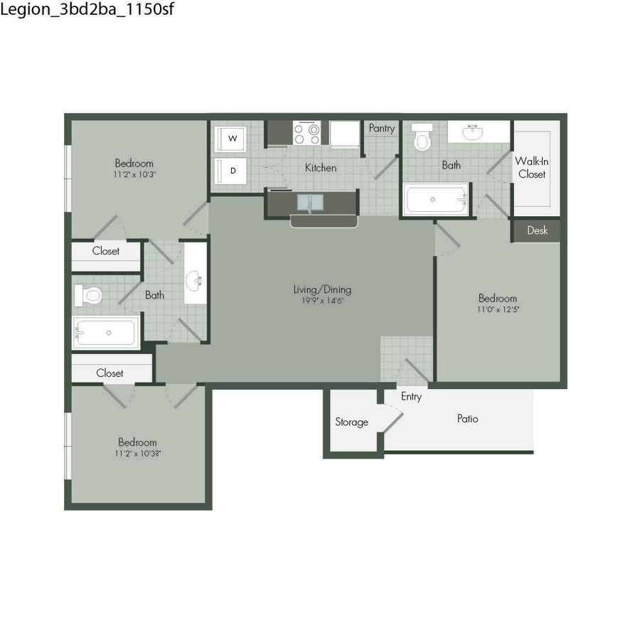 3BR/2BA 09203 floor plan