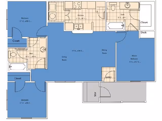 Unit 12103 21201 floor plan