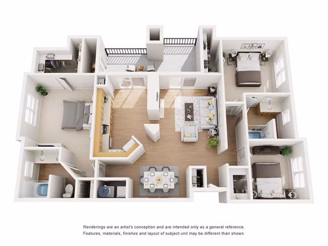 3 Beds • 2 Bath 0361 floor plan