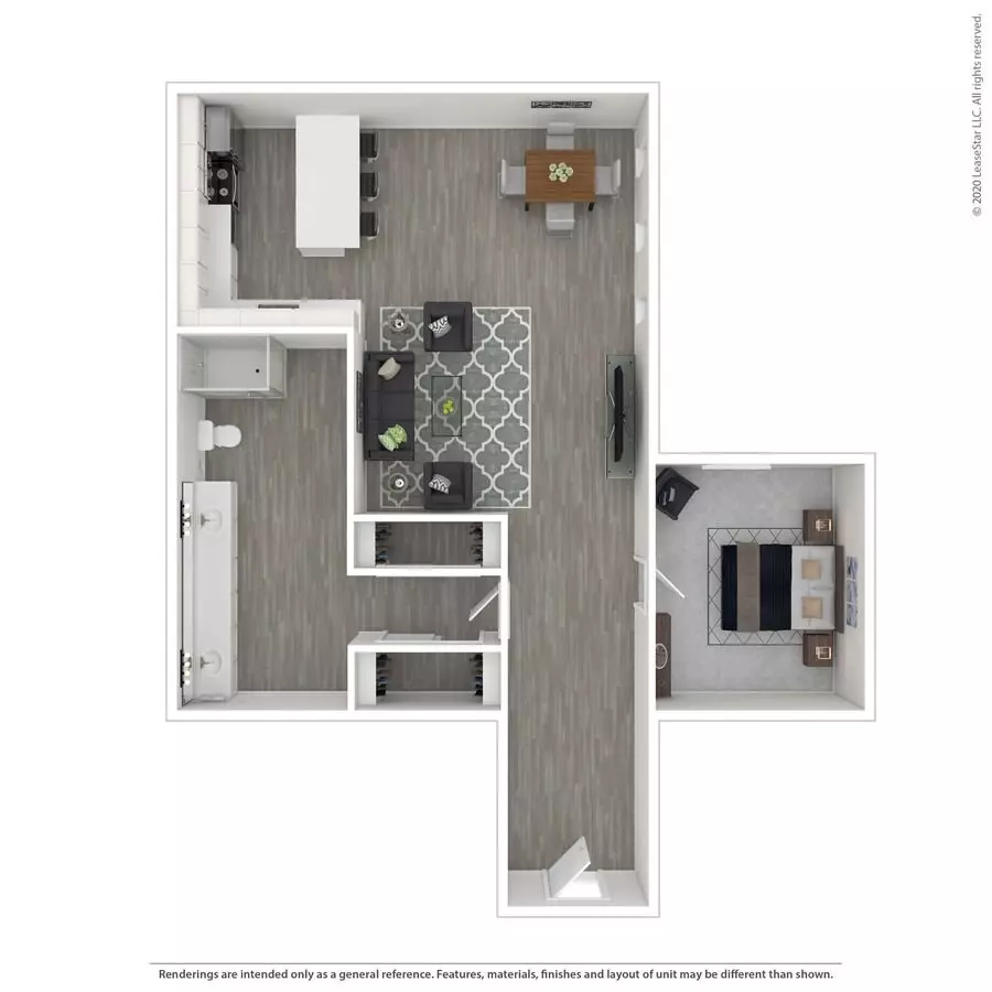 1 Bed • 1 Bath E203 floor plan