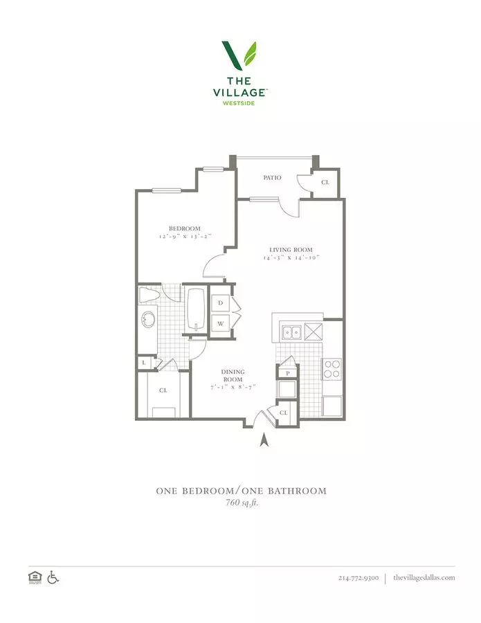 1 Bed • 1 Bath 8207 floor plan