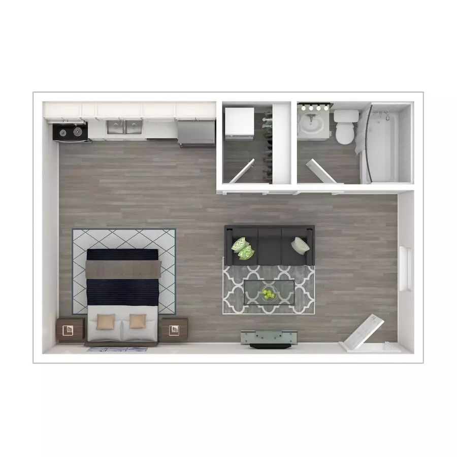 Studio • 1 Bath 920B floor plan