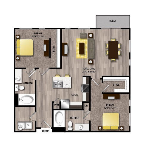 Unit 1413 1413 floor plan