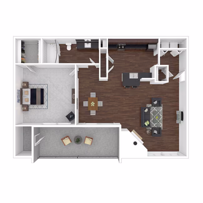 1 Bed • 1 Bath 1442 floor plan