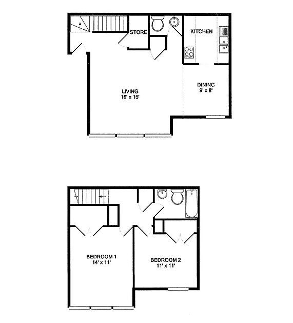 Unit - - floor plan