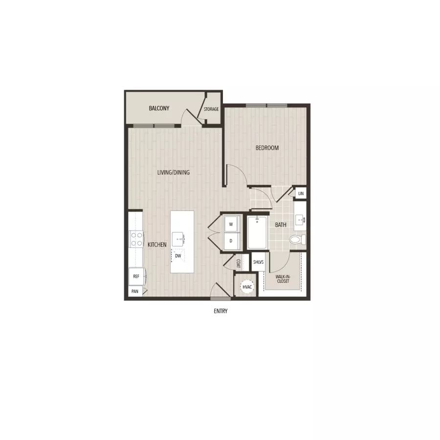 1 Bed • 1 Bath 4406 floor plan