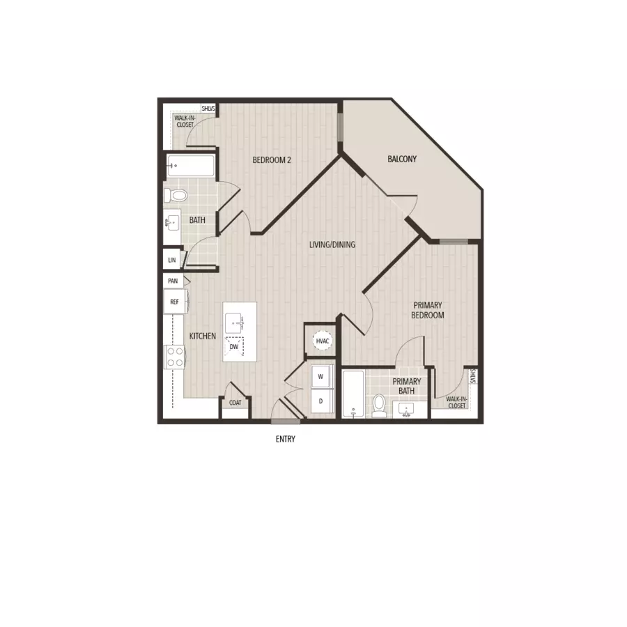 2 Beds • 2 Bath 2408 floor plan