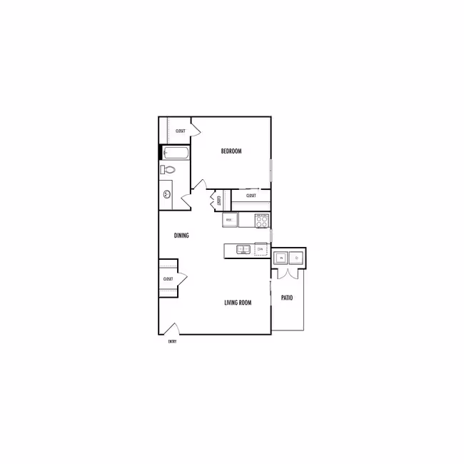 1 Bed • 1 Bath 188 floor plan