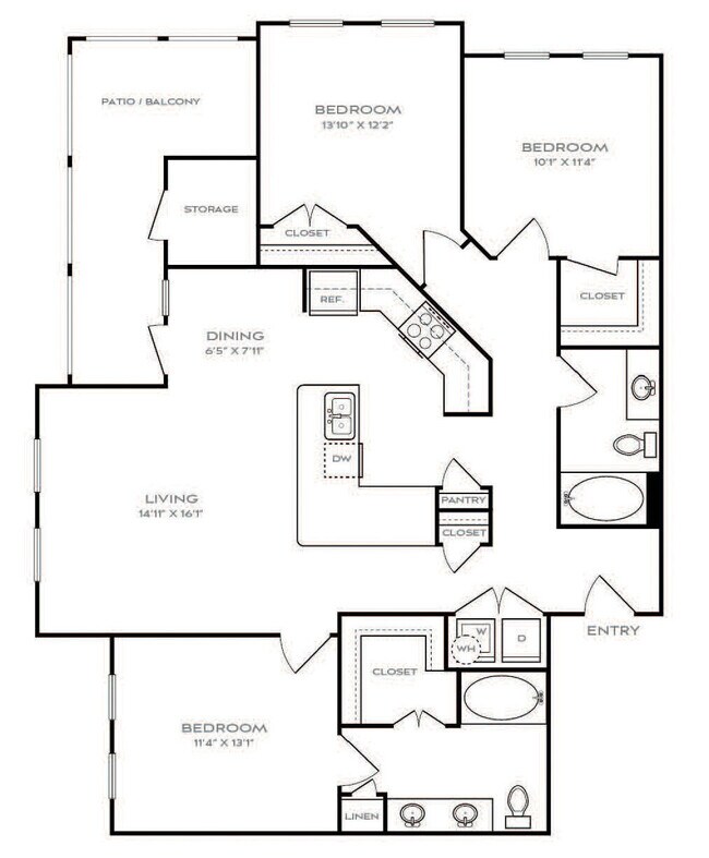 Unit 1334 1334 floor plan