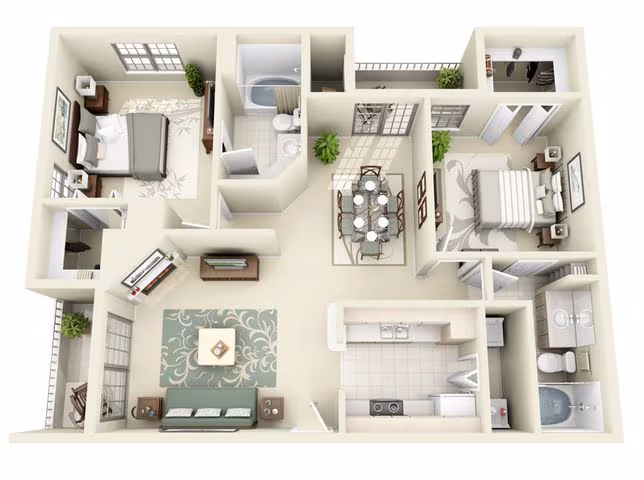 Unit 3073 2107 floor plan
