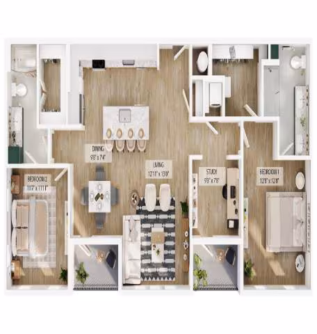 Unit 1575 1475 floor plan