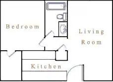 1 Bed • 1 Bath 333 floor plan