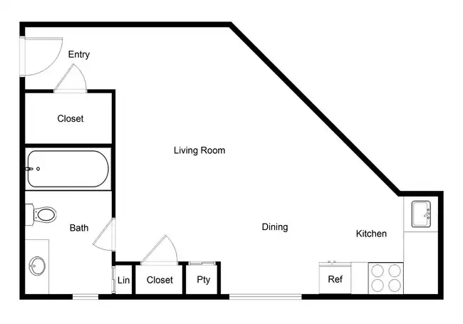 Studio • 1 Bath 7214 floor plan