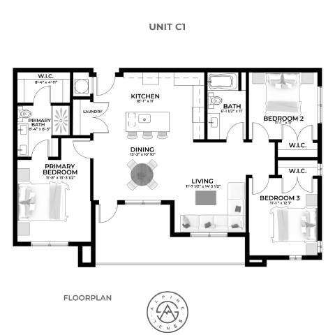 Unit 1-419 1-419 floor plan