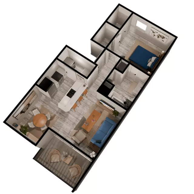 A2 Classic 2B-201 floor plan