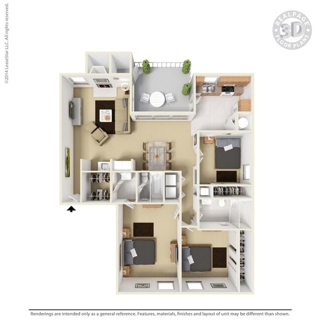 3 Beds • 2 Bath 1606 floor plan
