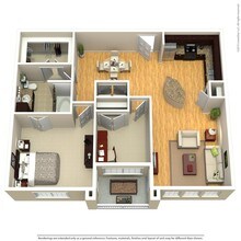 2 Beds • 2 Bath 00239 floor plan