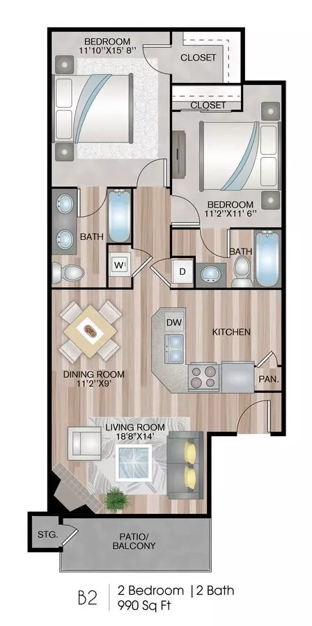 B2 1801C floor plan