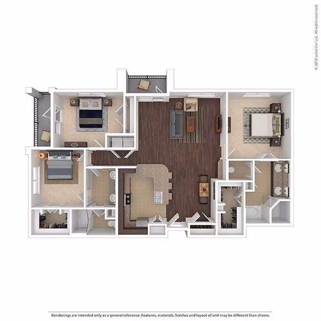 3 Beds • 2 Bath A-526 floor plan