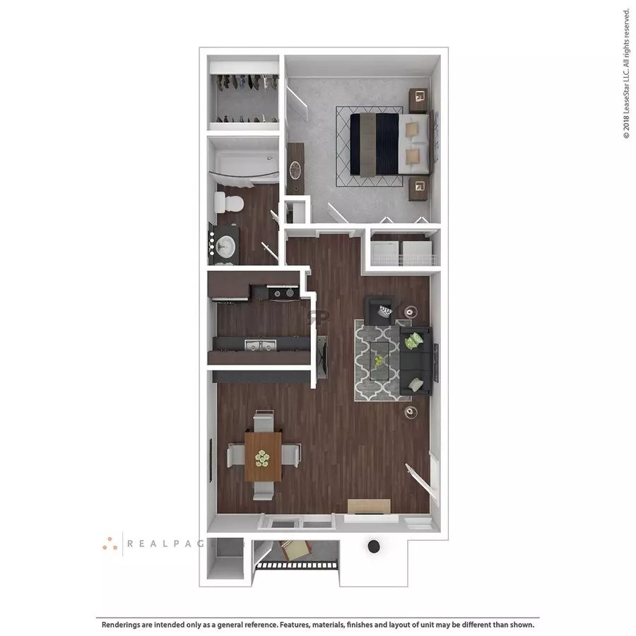 1 Bed 1 Bath 10317 floor plan
