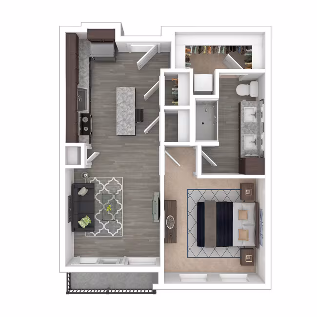 1 Bed • 1 Bath 201 floor plan