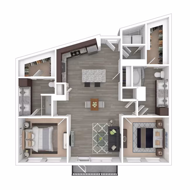 2 Beds • 2 Bath 421 floor plan