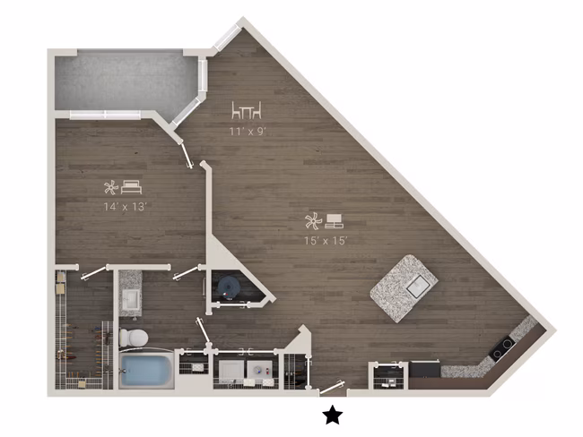 Unit 1308 1212 floor plan