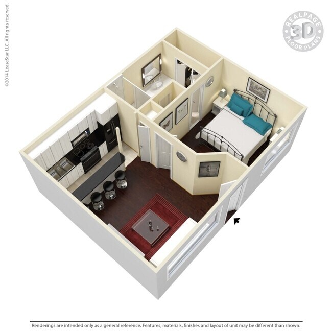 1 Bed • 1 Bath 2115 floor plan
