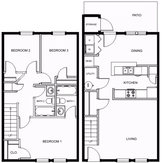 3-2B 2703 floor plan