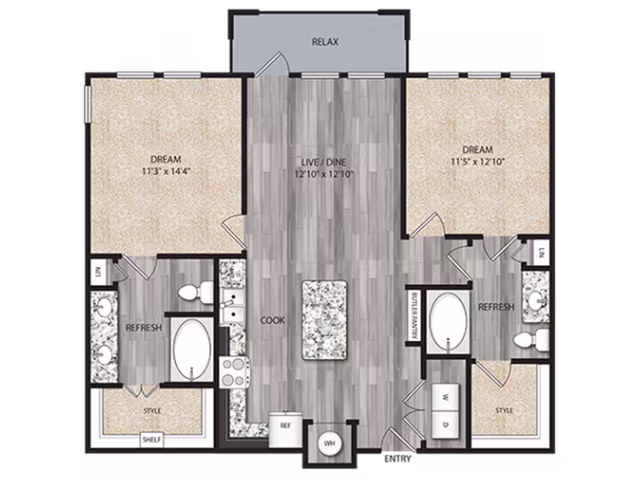 Unit TH1 1102 floor plan
