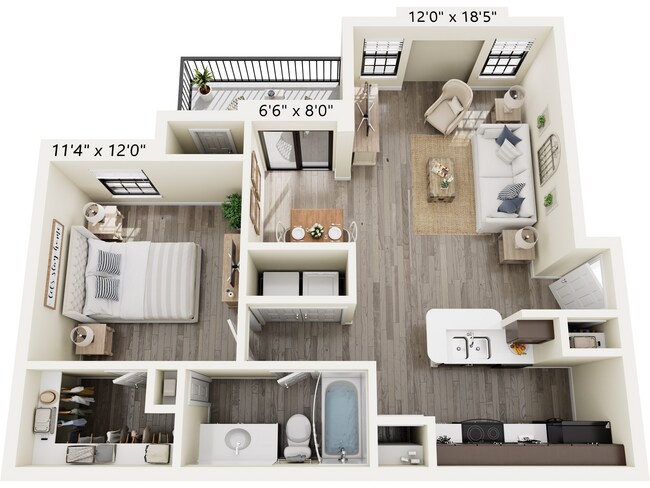 Unit 601 1101 floor plan