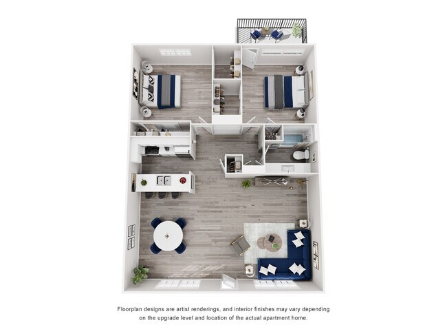 2 Beds • 2 Bath 133 floor plan