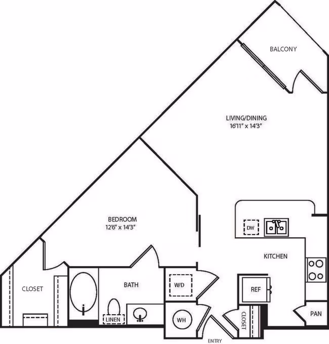 Studio • 1 Bath 0242 floor plan