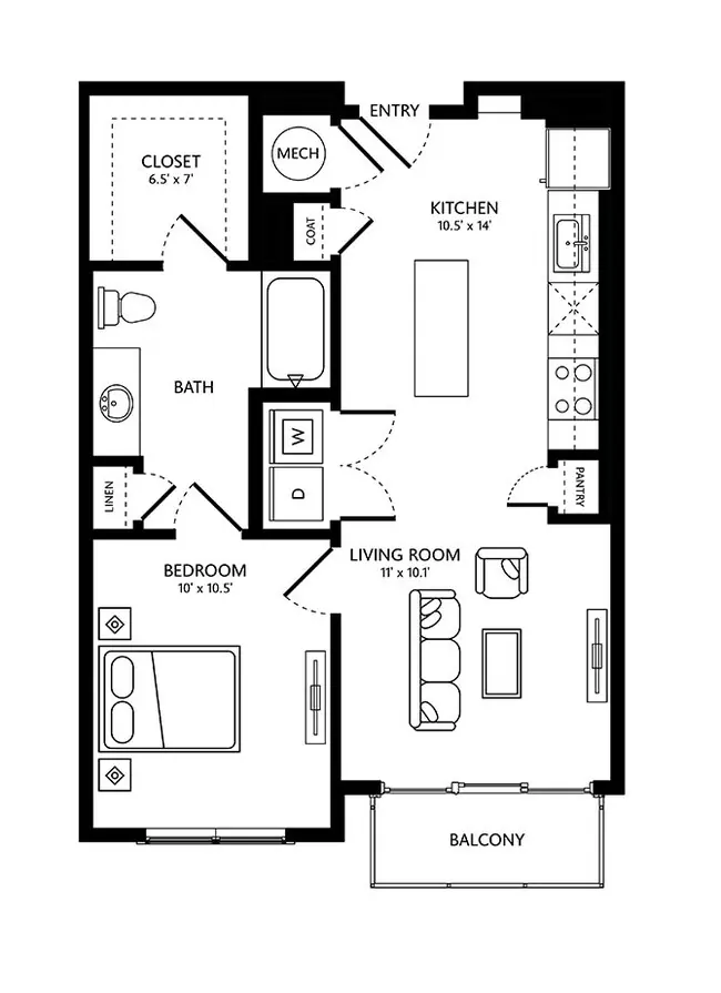 Unit 1169 1169 floor plan