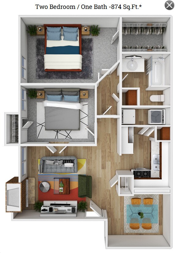 Unit 1327 1121 floor plan
