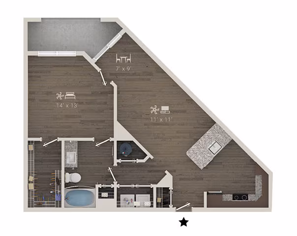 Unit 2312 2112 floor plan
