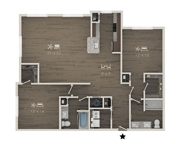 Unit 1420 1420 floor plan