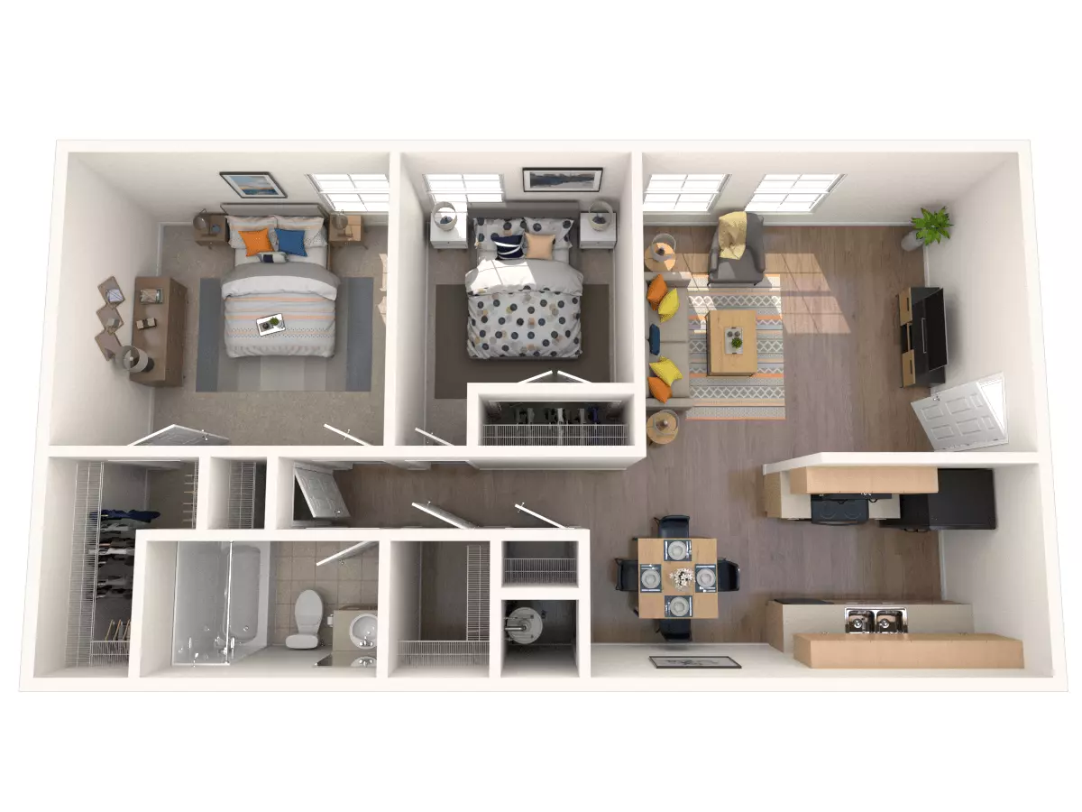 Two Bedroom 6804 floor plan