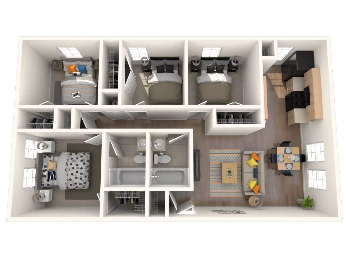 Four Bedroom 4202 floor plan