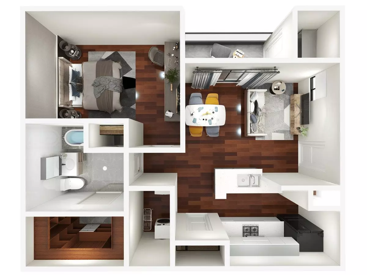 1 Bedroom 1 Bath - Reno 3103 floor plan