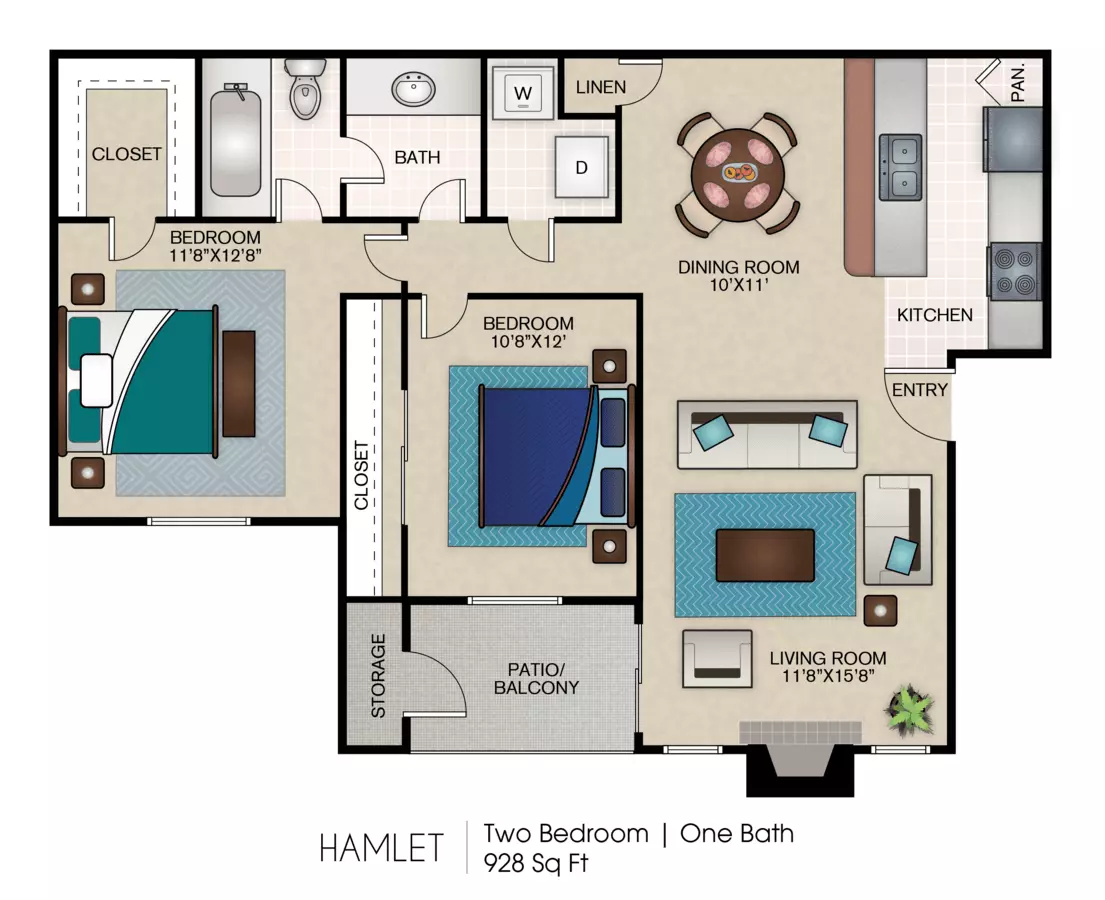 Hamlet 1615 floor plan