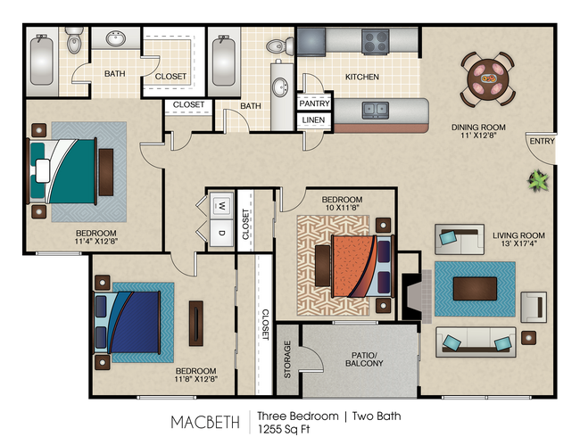 Macbeth 1214 floor plan