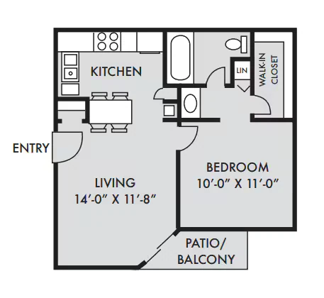 1 Bed • 1 Bath 925 floor plan