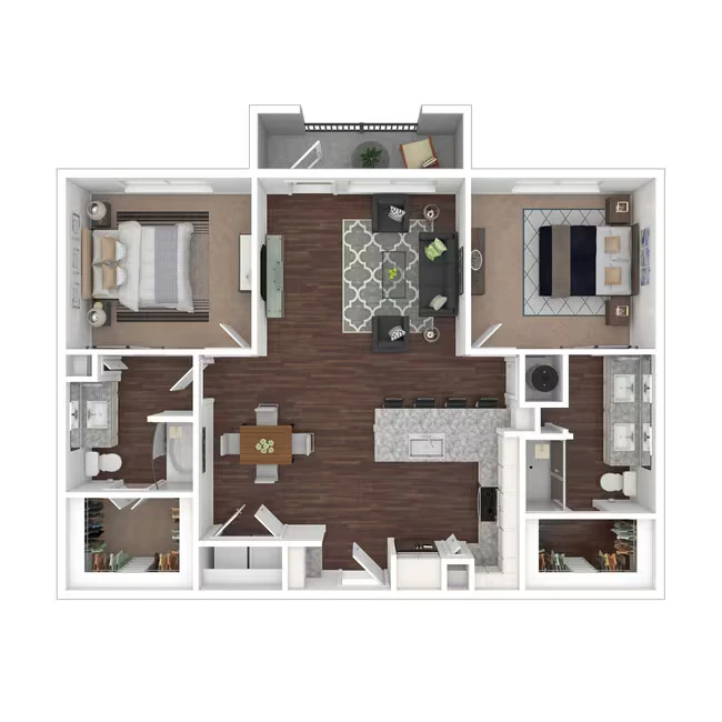 2 Beds • 2 Bath 2318 floor plan