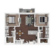 2 Beds • 2 Bath 2417 floor plan