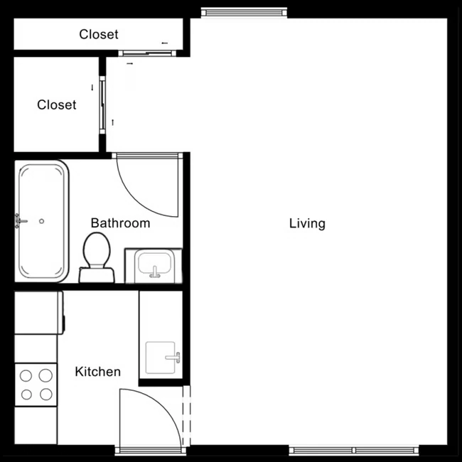 Studio 201 floor plan