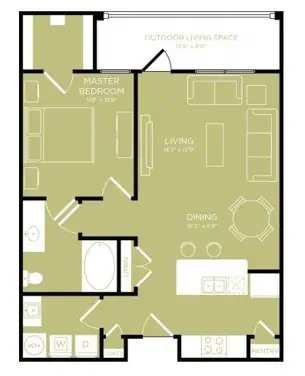 Unit 1411 1411 floor plan