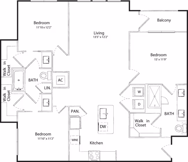 Unit 12-101 13-111 floor plan