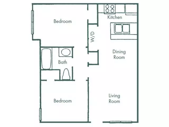Two Bedroom 01-18 floor plan