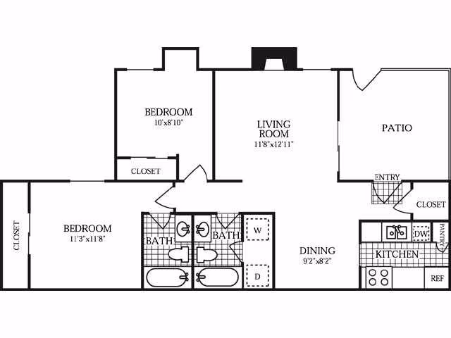Unit 2212A 2212A floor plan